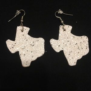 White Texas Earrings